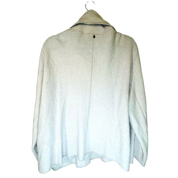 Q'Neel Nordic Design Cream Wool Sustainable Jacket Lagenlook Womens 10 Artsy - Picture 3 of 10